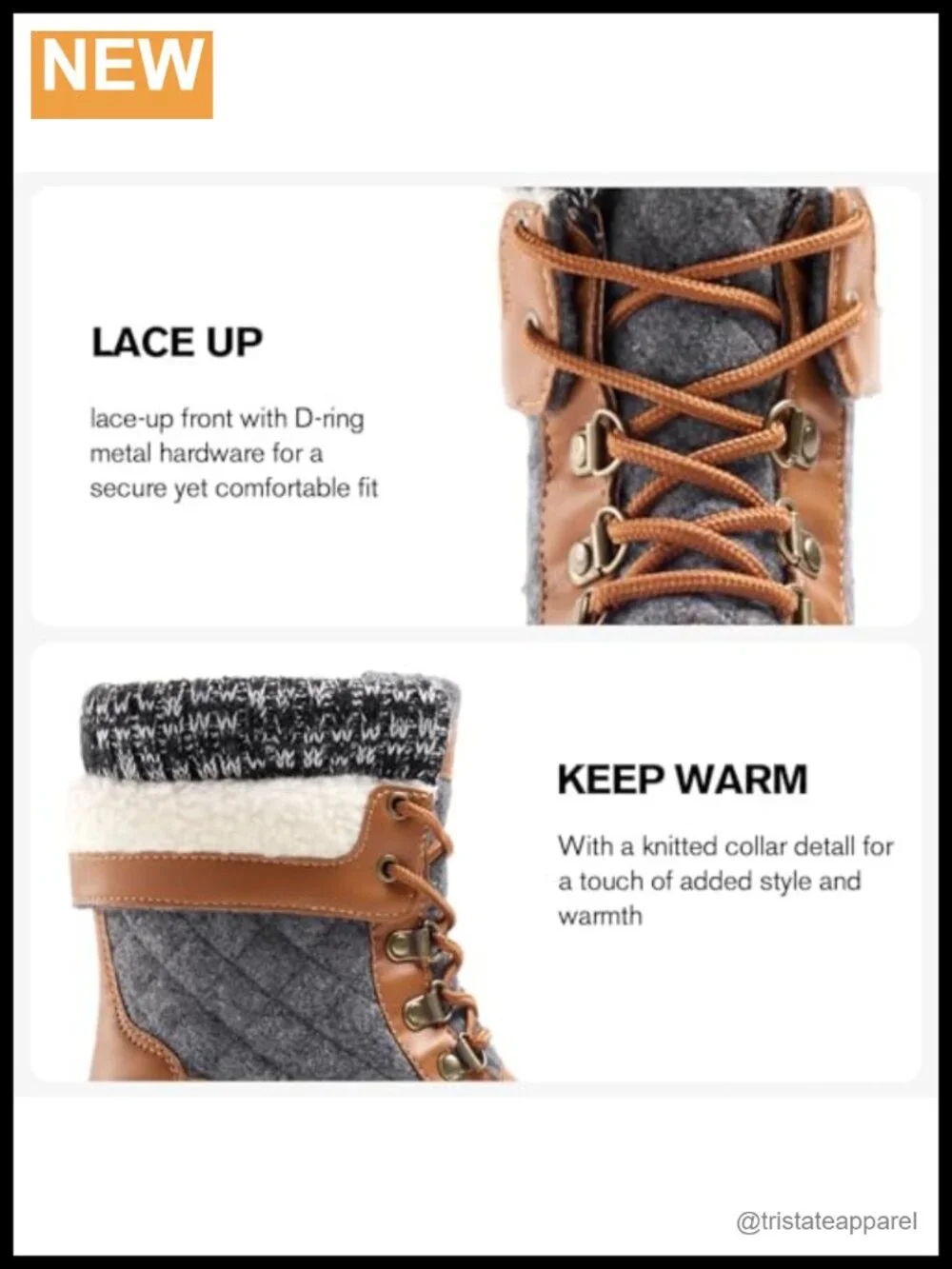 Women's Waterproof Snow Boots with Buckle Straps - Slip Resistant Winter Duck